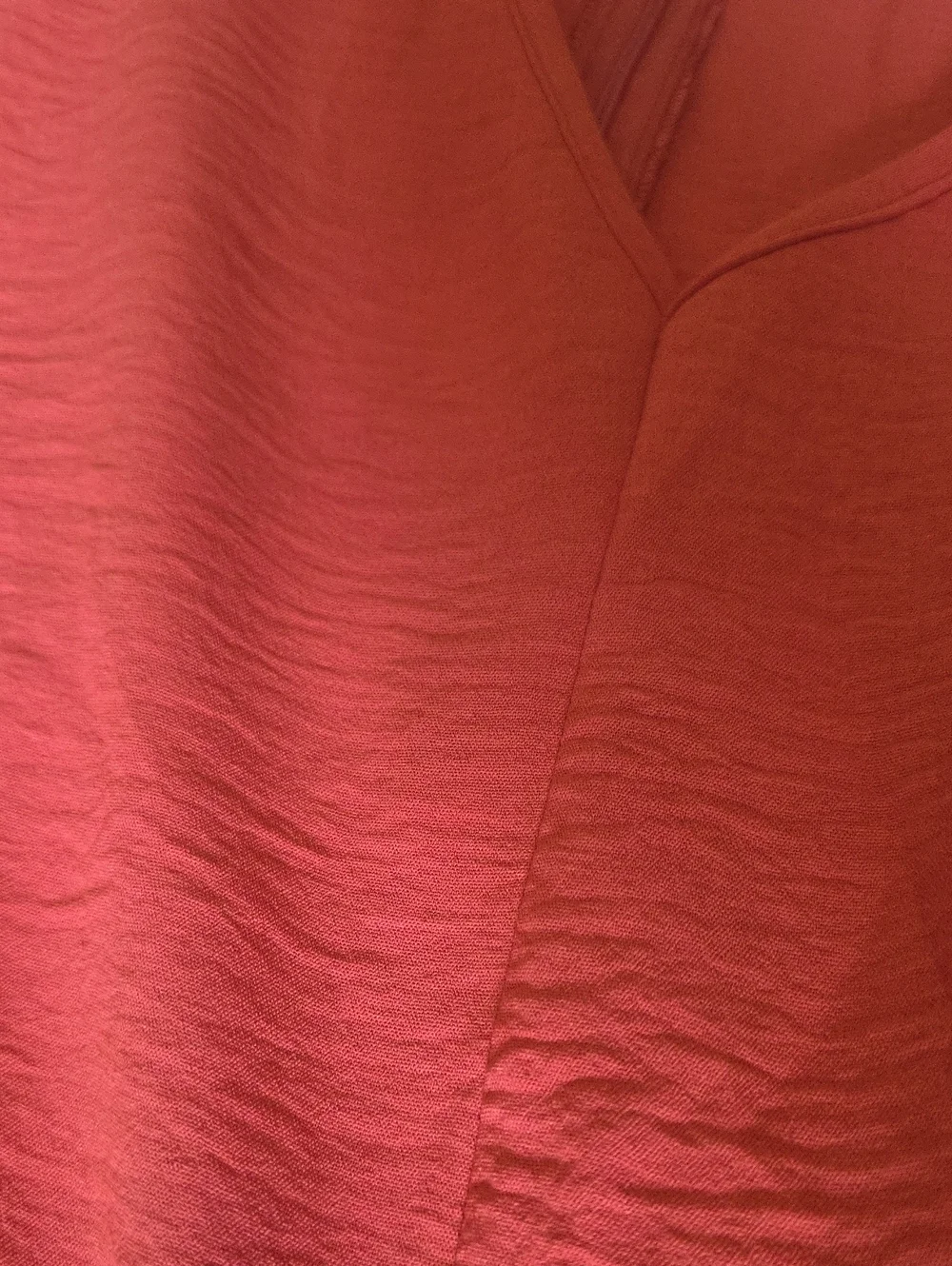 Orange Women’s Romper. V-Neck Textured. Hidden Zipper On Back.